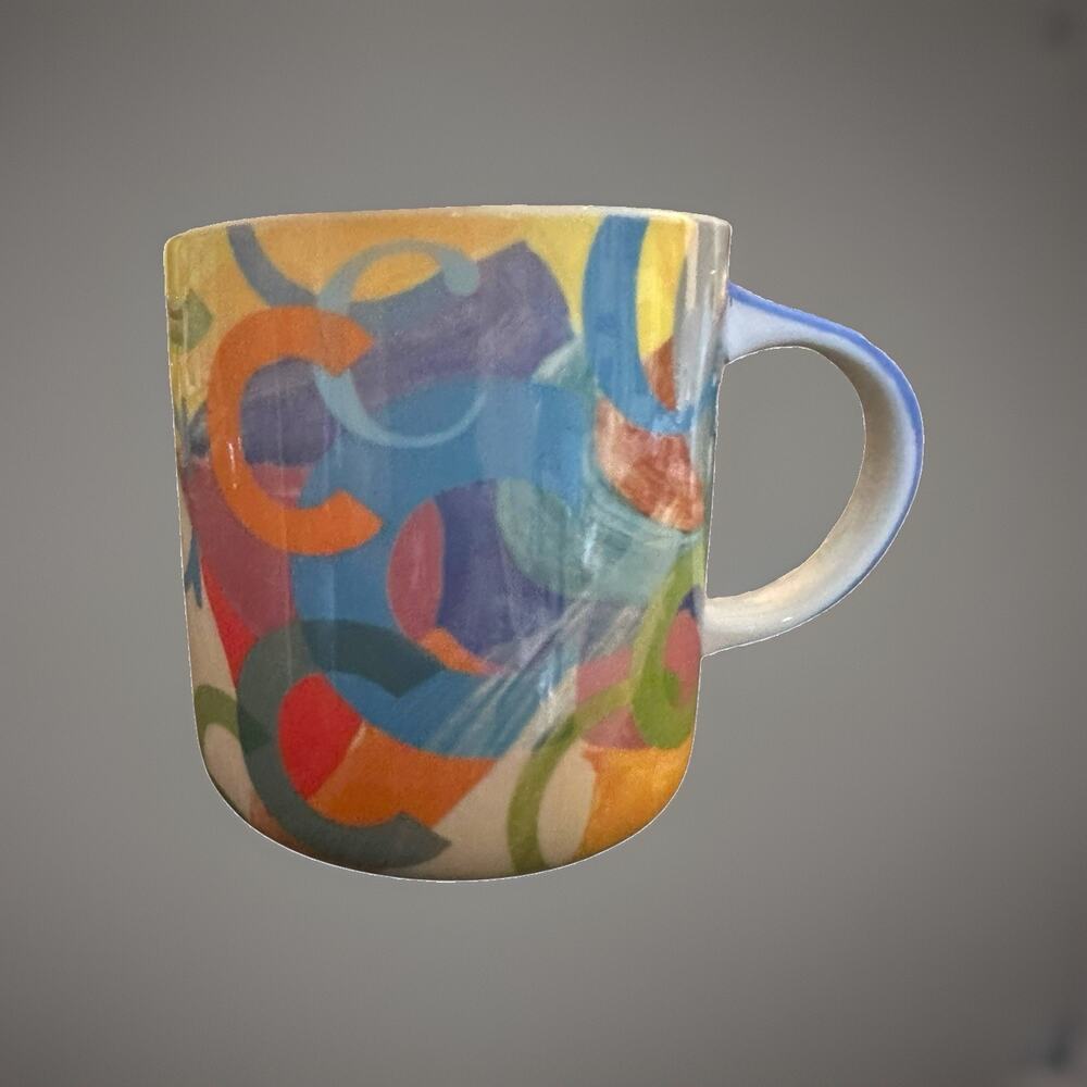 LOTTIE C INITIAL C COFFEE MUG. MONOGRAM C MUG. Stoneware Anthropologie Mug. B282